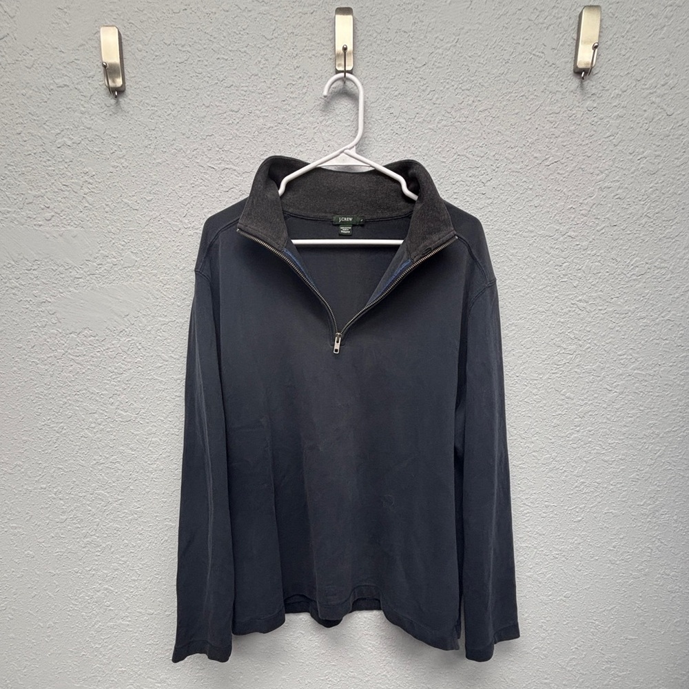 Men's J. Crew Sz Large Navy Blue Zip Sweater, GUC